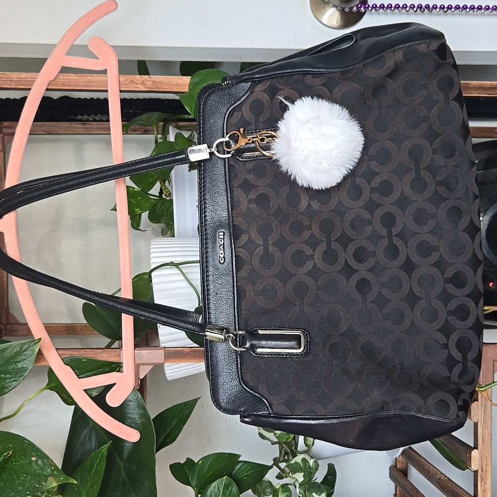 Coach Signature Print Shoulder Bag